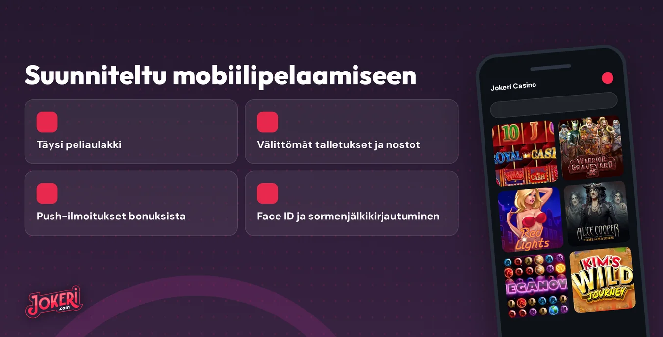 Lataa mobiilisovellus nyt.